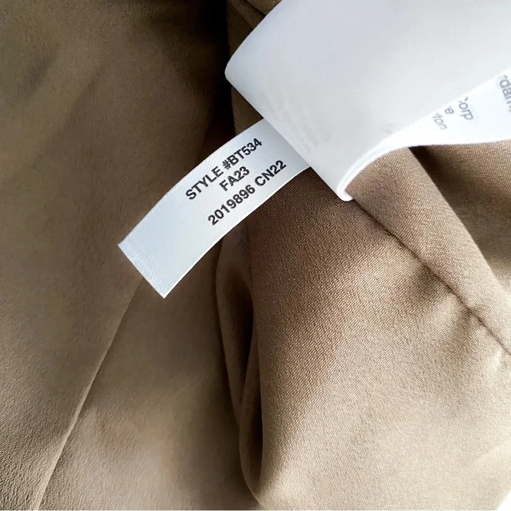 J. Crew Long Parke Blazer In Luster Crepe Earth Brown Women’s 2 NEW